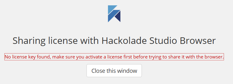 Browser - 6 - License key reuse