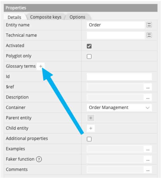 Business terms glossaries - bind term