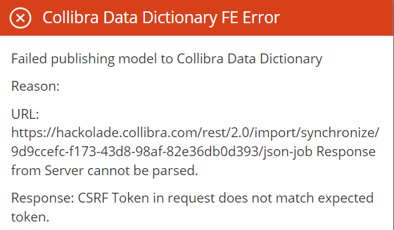 Collibra CSRF Token mismatch