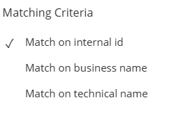 Compare and merge matching criteria