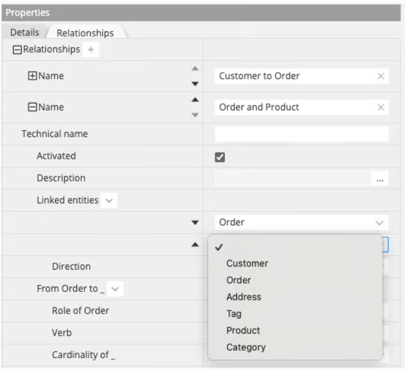 Conceptual model - create relationship