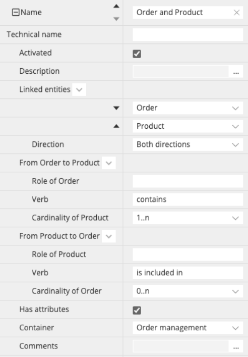 Conceptual model - relationship attributes