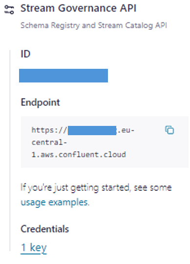 Confluent Schema Registry endpoint URL