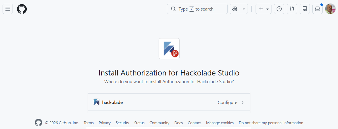 GitHub OAuth PKCE install Hackolade Auth app