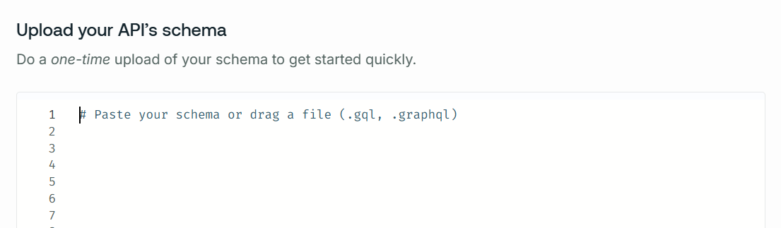GraphQL Apollo Studio upload schema dialog