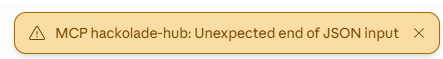 Hub standalone Claude MCP false error