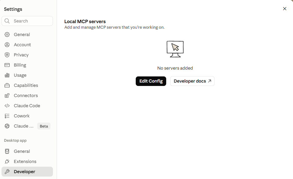 Hub standalone Claude create MCP server