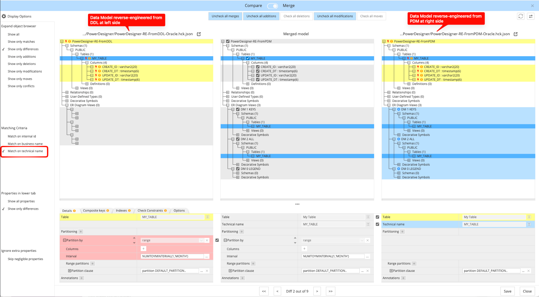 Migrate advanced physical options