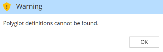 Polyglot reference path not found