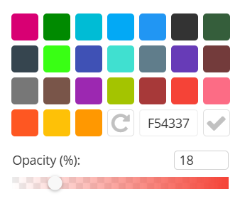 Symbol rectangle fill color properties