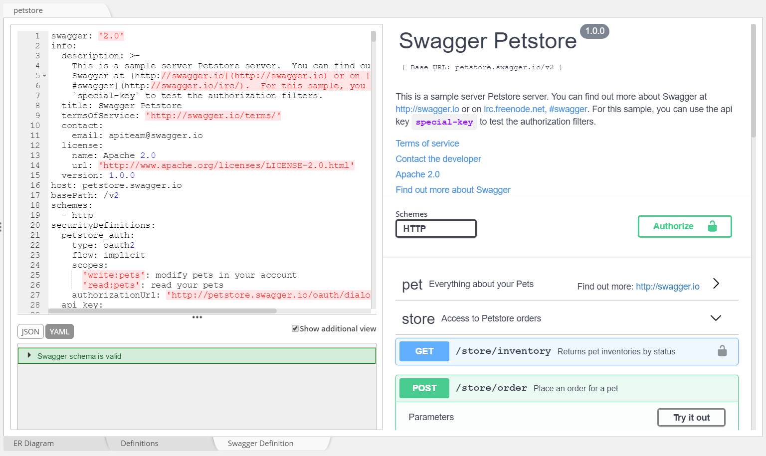 how to use the swagger editor