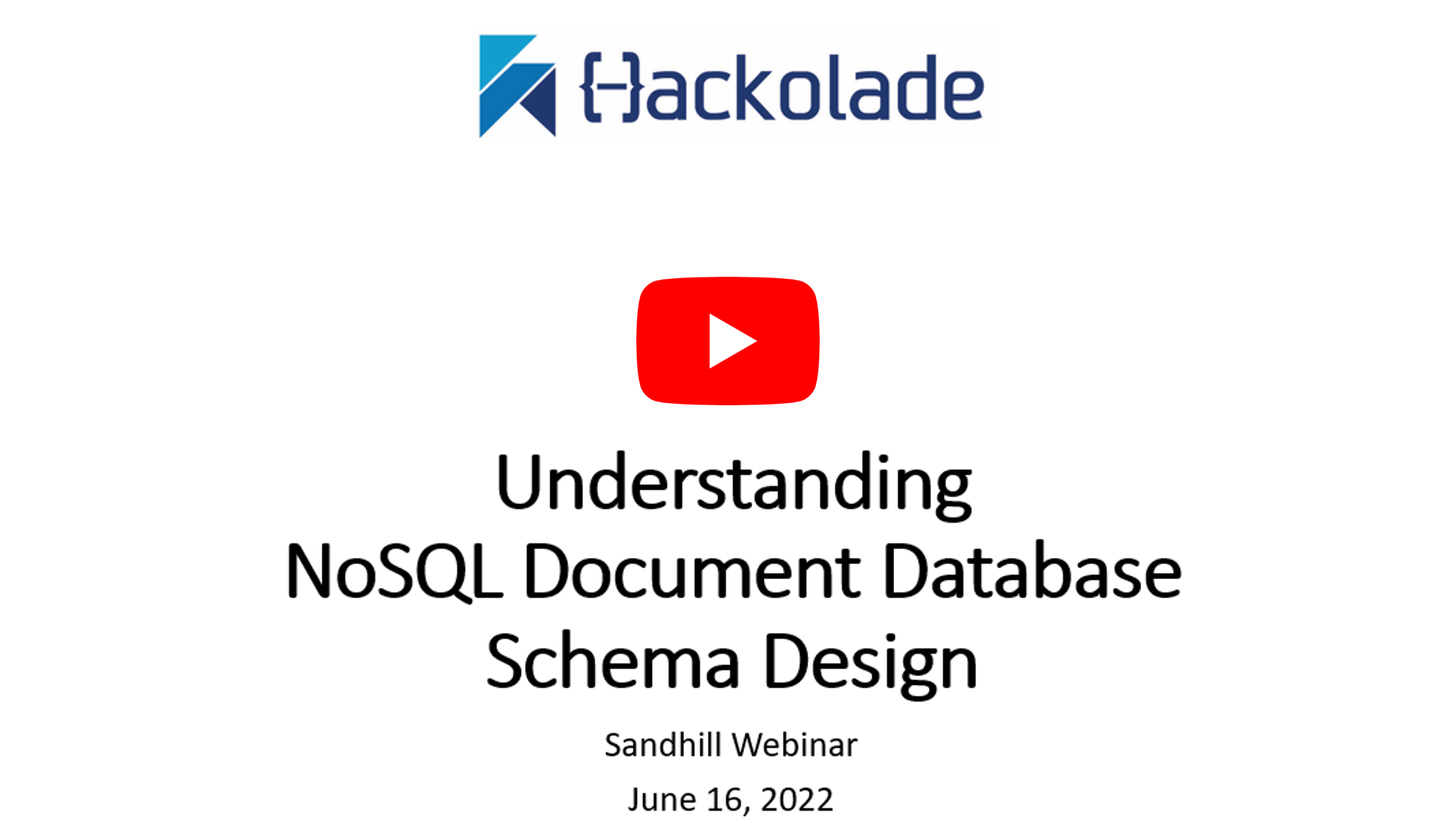 NoSQL Document Database Schema Design